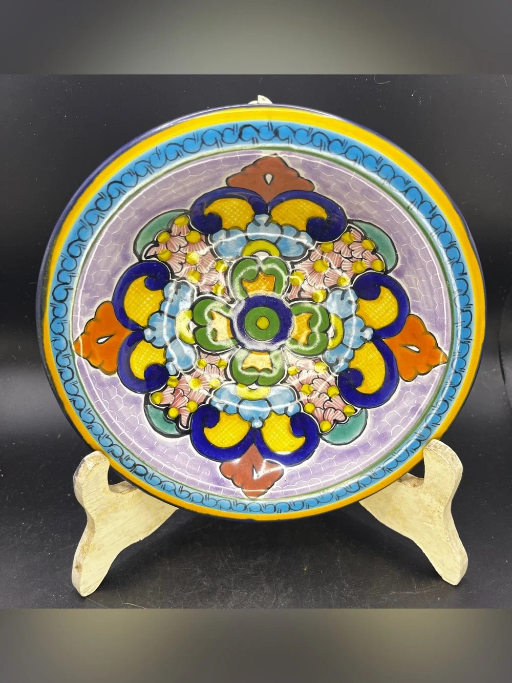 Vintage Mexican Talavera Plate 7.75